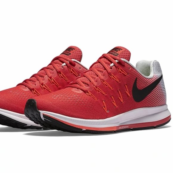Nike Other - NIB NIKE Air Zoom PEGASUS 33 Red White Mens 12 US